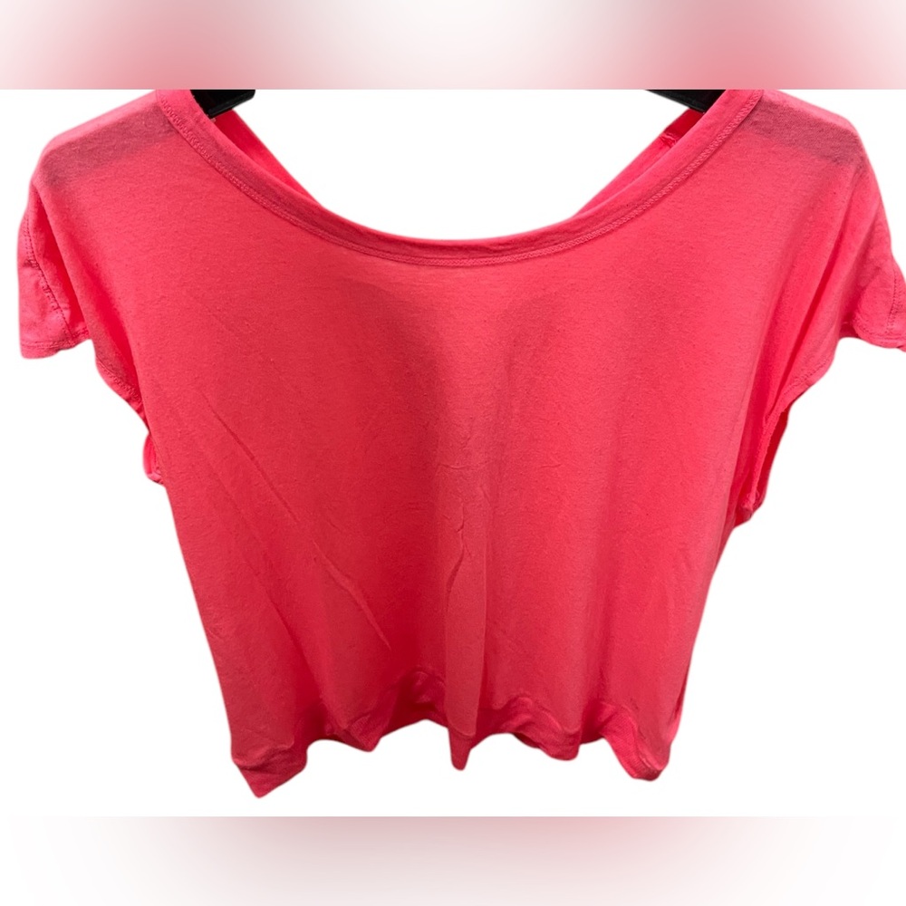 CALVIN KLEIN PERFORMANCE CROSSED CORD ON THE BACK WOMEN CAP SLEEVE PINK COLOR XL